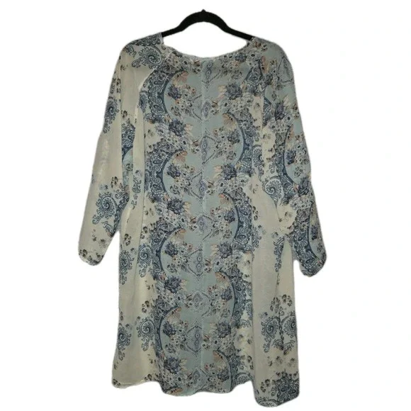 Liberty Love Blue Floral Open-Front Cardigan Women's Small Swim Cover-up - Picture 9 of 9